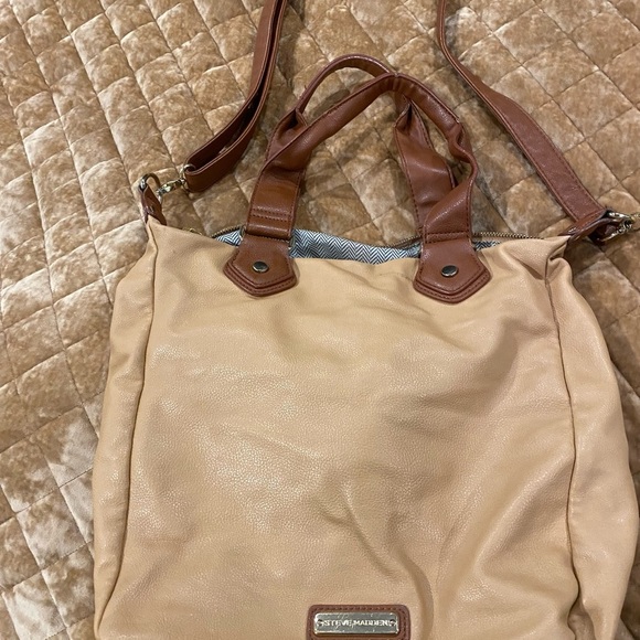 ✨EUC✨STEVE MADDEN faux leather bag with lots of pockets! Removable strap too🧡🤎 - Picture 9 of 14